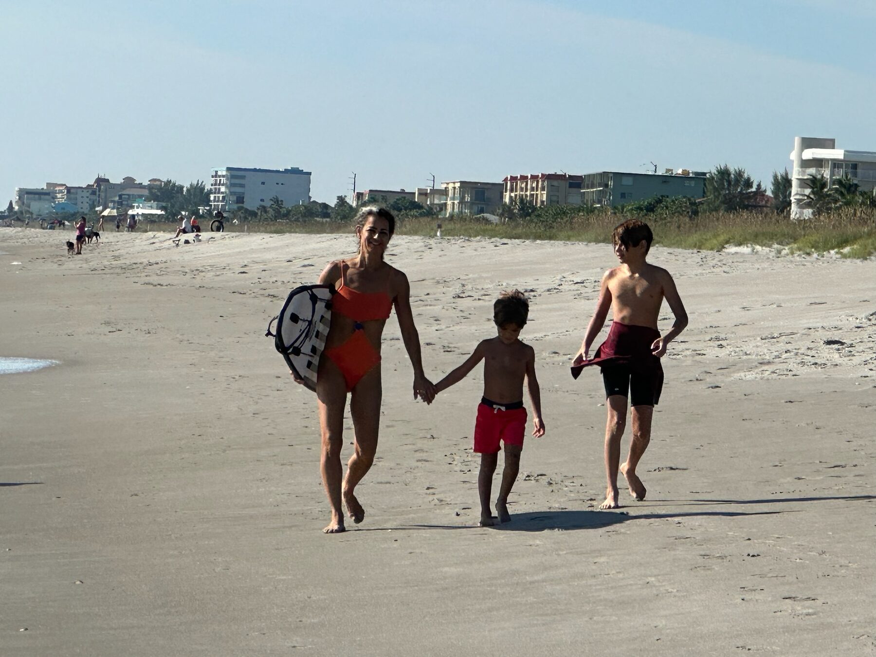 Iyengar Yoga Instructor and her kids in Cocoa Beach